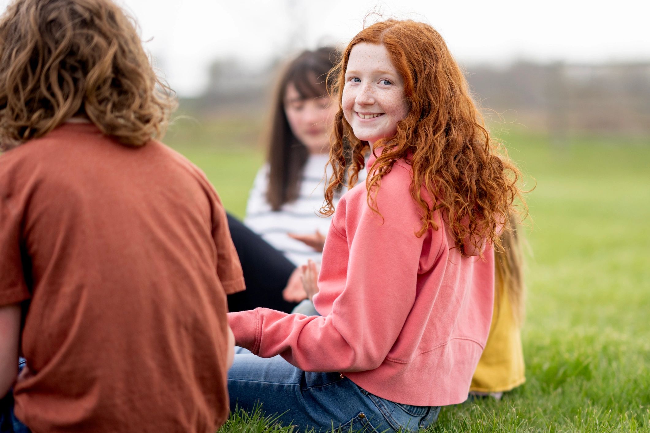 Young people spending time together outdoors